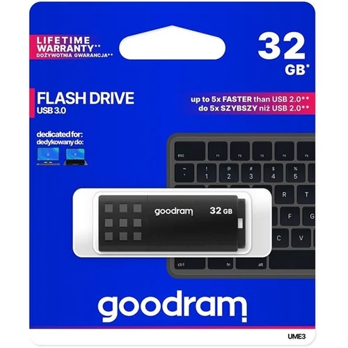 GOODRAM Pendrive 32GB, UME3 USB 3.0, Fekete