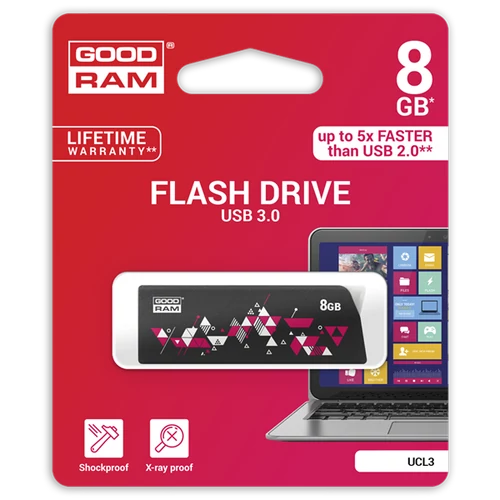 GOODRAM Pendrive 8GB, UCL3 USB 3.0, Fekete
