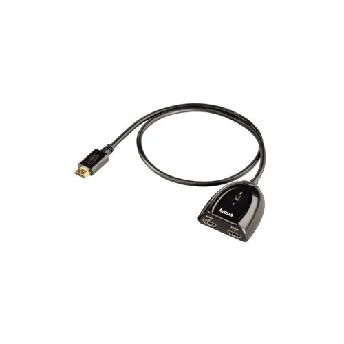 HAMA KÁBEL HDMI ELOSZTÓ ARANYOZOTT, 2BE-1KI