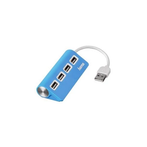 HAMA USB 2.0 HUB, 1:4 BUSPOW. KÉK
