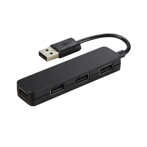 HAMA USB 2.0 HUB, "SLIM" 1:4 BUSPOW. FEKETE