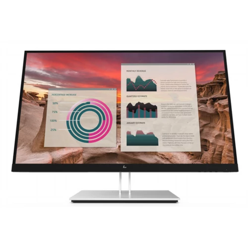 HP Monitor EliteDisplay E27u G4 27" AG IPS 2560x1440, 16:9, 1000:1, 250cd, 5ms, VGA, HDMI, DisplayPort, fekete