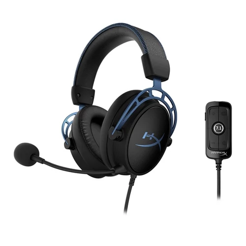 HYPERX Headset Cloud Alpha S, fekete-kék