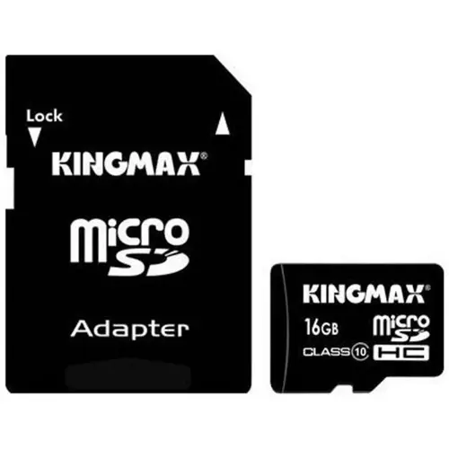 KINGMAX Memóriakártya MicroSDHC Pro 16GB Class 10 UHS1 + adapter
