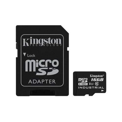 KINGSTON Memóriakártya MicroSDHC 16GB Industrial Temp C10 UHS-I + Adapter