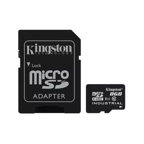 KINGSTON Memóriakártya MicroSDHC 8GB Industrial Temp C10 UHS-I + Adapter