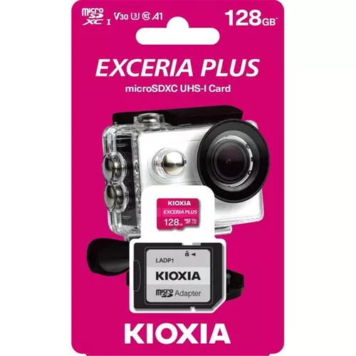 KIOXIA Memóriakártya SDXC 128GB CL10 UHS-I U3 + adapter (TOSHIBA)