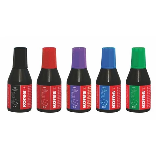 KORES Bélyegzőfesték, 28 ml, , fekete
