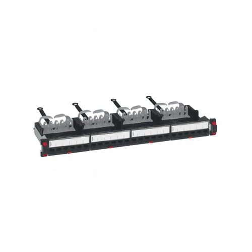 LEGRAND patch panel 19`-1U 24xRJ45 Cat5e árnyékolt (FTP) 6xRJ45 kazettás/LCS3 gyorscsatlakozós portok egyenes 100MHz 1G