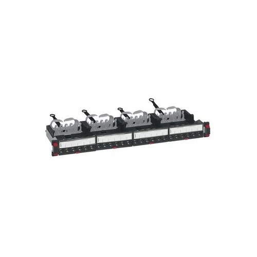 LEGRAND patch panel 19`-1U 24xRJ45 Cat6 árnyékolt (FTP) 6xRJ45 kazettás/LCS3 gyorscsatlakozós portok egyenes 250MHz 1Gi