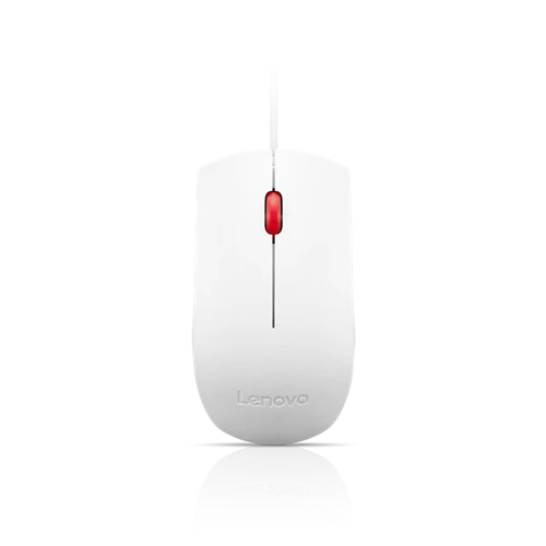 LENOVO Vezetékes egér, Essential USB Mouse, White