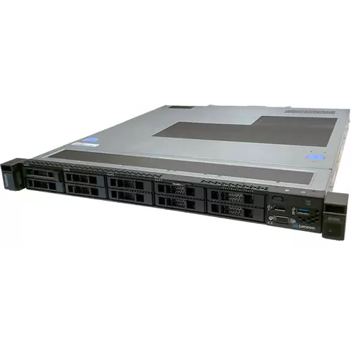 LENOVO rack szerver ThinkSystem SR250 (2.5"), 4C E-2224 3.4GHz, 1x16GB, NoHDD, SW RAID, XCC: S, (1+0).