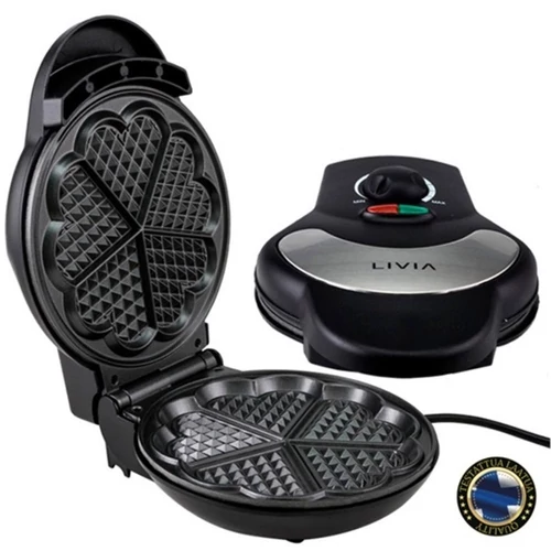 LIVIA - Gofrisütő 1200W, Fekete, WM518RST