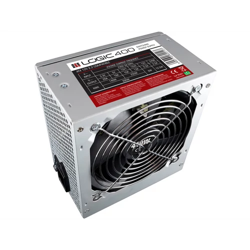 LOGIC Tápegység 400W 12cm ATX, 20+4, 80+