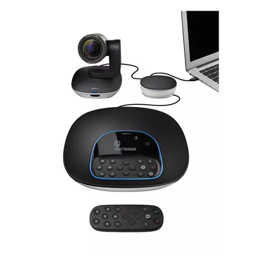 LOGITECH Webkamera - Group 1080p Mikrofon Kihangosító Hub Távirányító Fali/Asztali Rögzítő