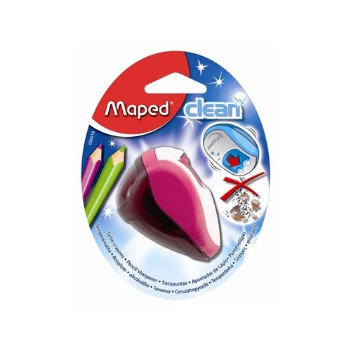 MAPED Hegyező, kétlyukú, tartályos,"Clean", vegyes színek
