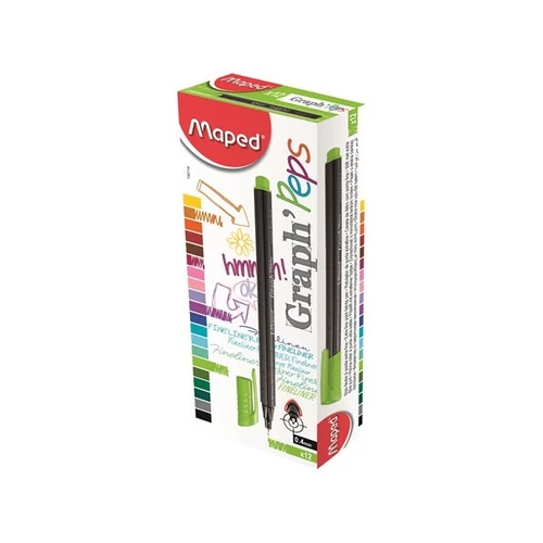 MAPED Tűfilc, 0,4 mm,"Graph`Peps", almazöld