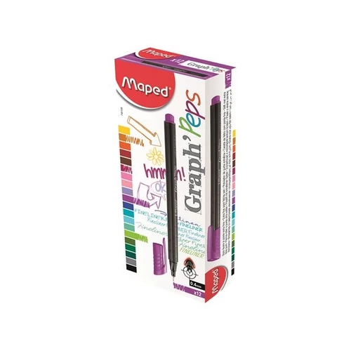 MAPED Tűfilc, 0,4 mm,"Graph`Peps", lila