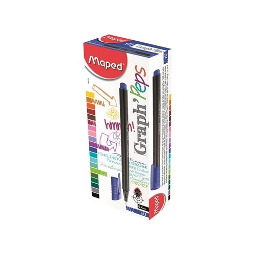 MAPED Tűfilc, 0,4 mm,"Graph`Peps", sötétkék