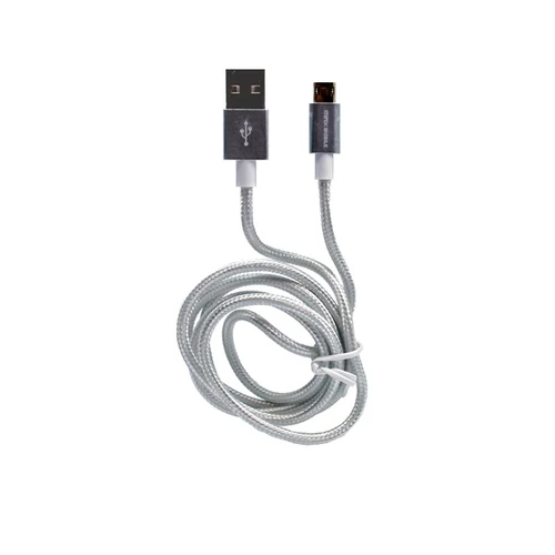 MAX MOBILE Adatkábel Micro USB, 1 m, Kétoldalú, Ezüst