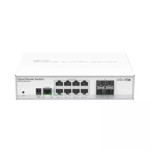 MIKROTIK Cloud Router Switch - CRS112-8G-4S-IN - 8GbitLAN, 4xSFP, Passive PoE, RouterOS L5, Layer3, Desktop