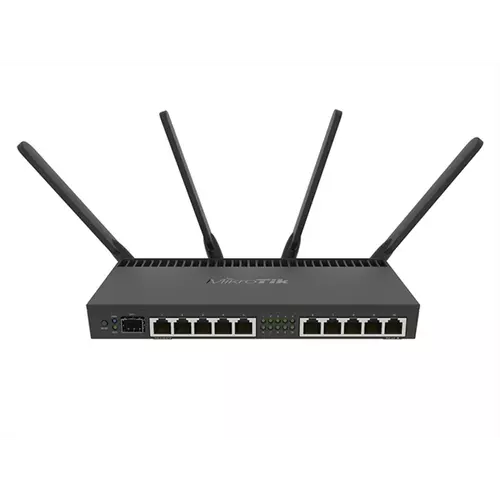 MIKROTIK Router - RB4011IGS+5HACQ2HND-IN - 10GbitLAN, 1SFP+, 1MiniPCI-e, AC2000, 300Mbps/1733Mbps, PoE-out, RouterOS L5