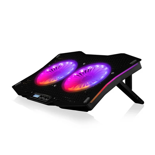 MODECOM NB Hűtőpad CF18, Silent RGB, Fekete