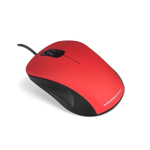 MODECOM Vezetékes egér optikai Silent M10S USB, 1000dpi, Piros