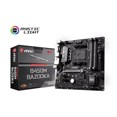MSI Alaplap AM4 B450M BAZOOKA AMD B450, mATX