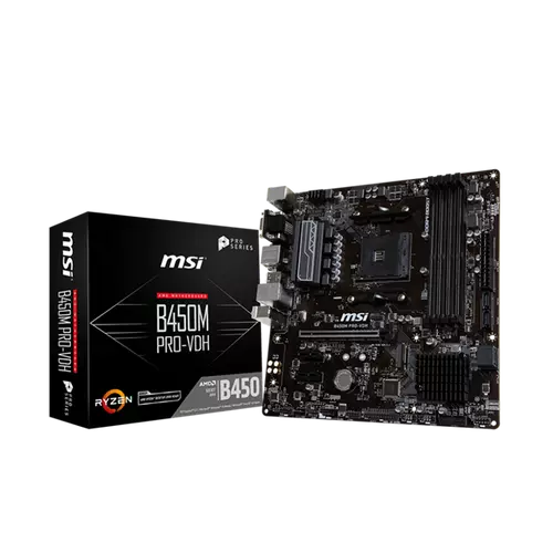 MSI Alaplap AM4 B450M PRO-VDH AMD B450, mATX