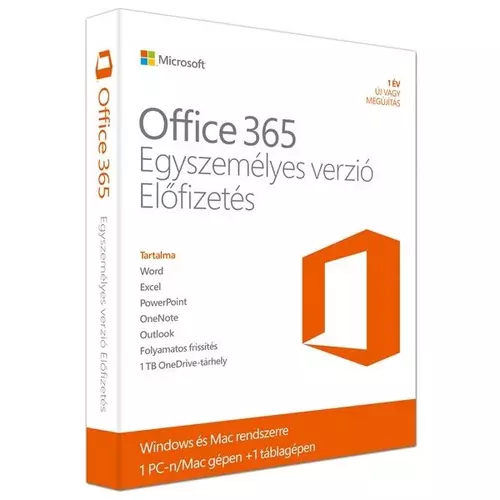 Microsoft 365 Egyszemélyes verzió, 1 év. ESD NF
