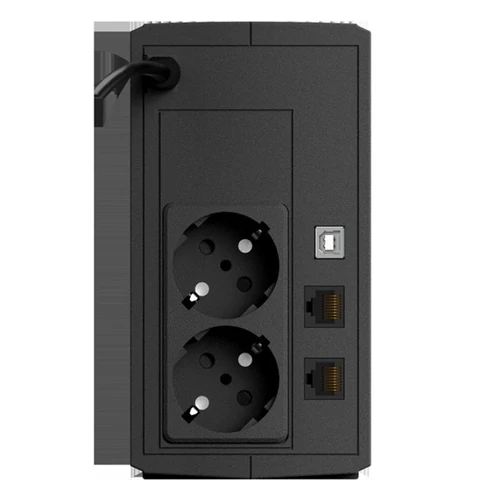NJOY Szünetmentes 800VA - Keen 800 (2 Schuko, line-interaktív, RJ11/45 vonalvédelem, fekete)