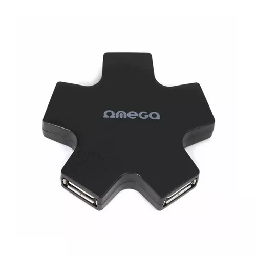 OMEGA USB 2.0 HUB 4 Port, fekete