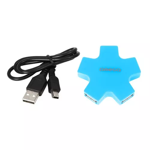 OMEGA USB 2.0 HUB 4 Port, kék