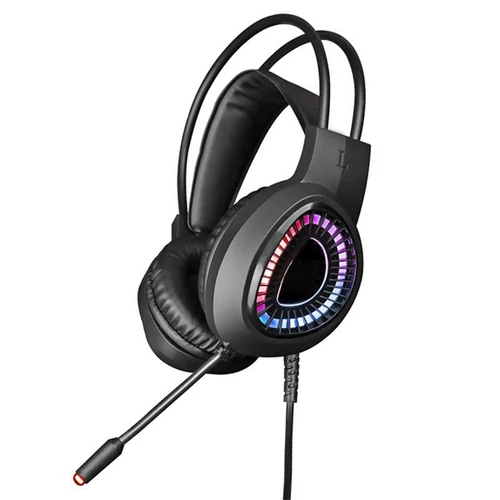 OMEGA sztereó gaming fejhallgató, VARR, USB, 7.1 térhatású hangzás, RGB, fekete
