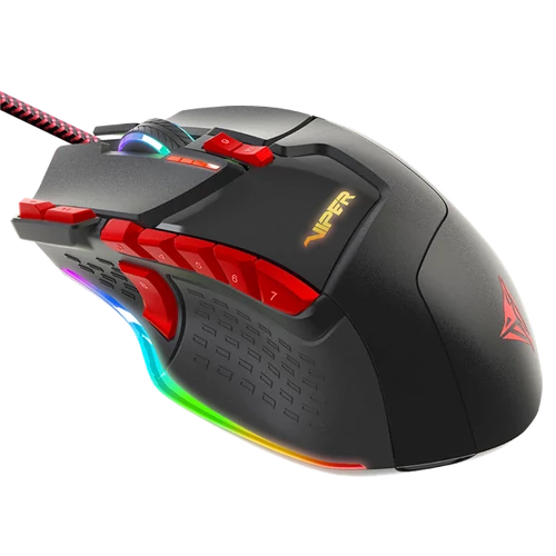 PATRIOT VIPER V570 Vezetékes gamer egér, RGB, 12000 DPI, USB