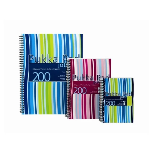 PUKKA PAD Spirálfüzet, A5, vonalas, 100 lap, PUKKA PAD "Stripe"