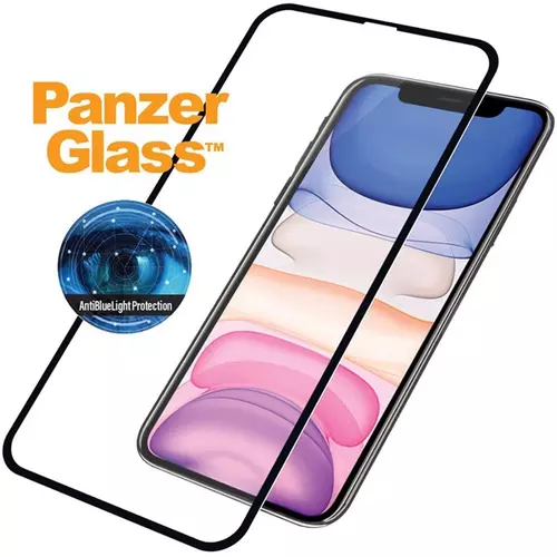 Panzerglass kijelzővédő, Apple iPhone XR/11 Case Friendly, Anti-blue light, Fekete