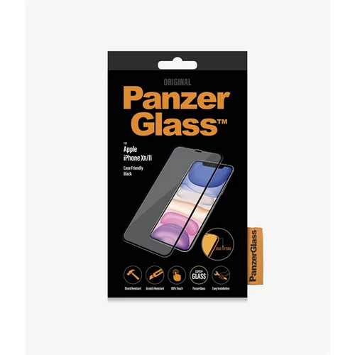 Panzerglass kijelzővédő, Apple iPhone XR/11 Case Friendly, Fekete