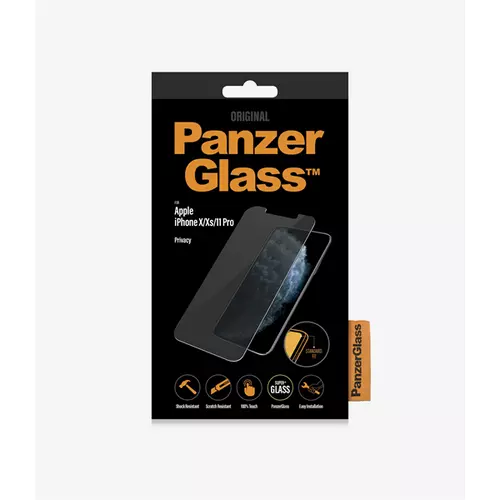 Panzerglass kijelzővédő, Apple iPhone X/Xs/11 Pro, Betekintésvédő,
