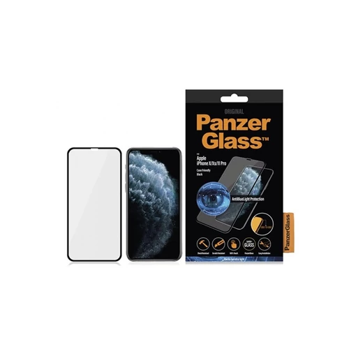 Panzerglass kijelzővédő, Apple iPhone X/Xs/11 Pro Case Friendly, Anti-blue light, Fekete