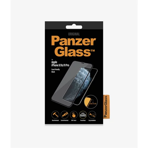 Panzerglass kijelzővédő, Apple iPhone X/Xs/11 Pro Case Friendly, Fekete
