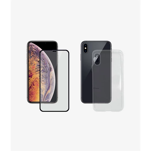 Panzerglass kijelzővédő, Apple iPhone X/Xs Fekete , + tok