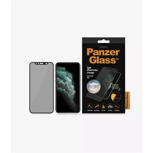 Panzerglass kijelzővédő, Apple iPhone Xs Max/11 Pro Max CF CamSlider Betekintésvédő, Fekete
