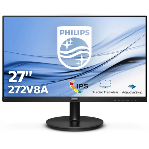 Philips IPS monitor 27" - 272V8A/00 1920x1080, 16:9, 250 cd/m2, 4ms, VGA, DisplayPort, HDMI, hangszóró