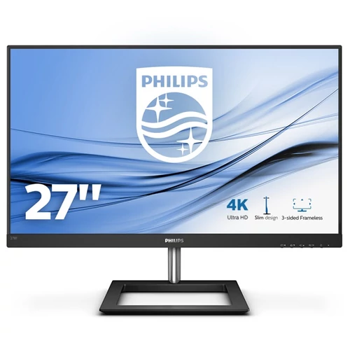 Philips UHD IPS monitor 27" - 278E1A/00, 3840x2160, 16:9, 1000:1, 350cd/m2, 4ms, HDMIx2, DisplayPort, Audio in,hangszóró