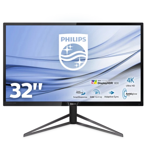 PHILIPS 4K Ambiglow MVA monitor 31.5" 326M6VJRMB, 3840x2160, 16:9, 600cd/m2, 4ms, HDR, 60Hz, 3xHDMI/DP/4xUSB, hangszóró
