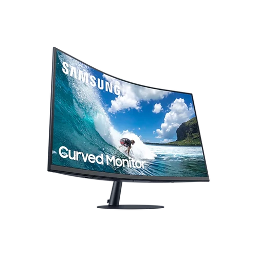 SAMSUNG Ívelt VA monitor 23,8" LC24T550FDRXEN, 1920x1080, 16:9, 250cd/m2, 4ms, 75Hz, HDMI/DP/D-Sub