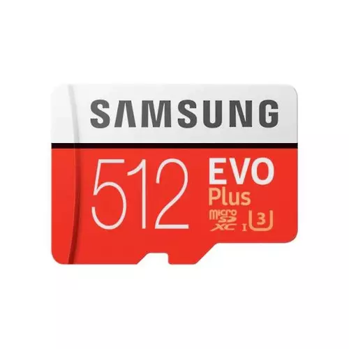 SAMSUNG Memóriakártya EVO Plus microSD kártya 512GB, CLASS 10, UHS-1 Grade3, + Adapter, R100/W90