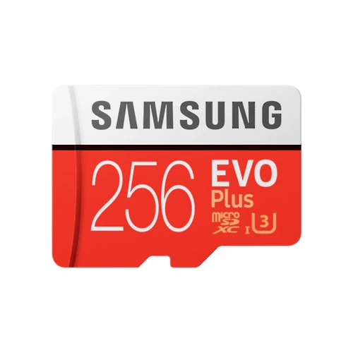 SAMSUNG Memóriakártya MicroSDHC 256GB EVOPLUS CLASS 10, UHS-1 Grade1, + Adapter, R100/W90